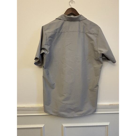 Red Kap SP24LA0 Gray Short Sleeve Work Shirt Men’s Large Button Front Uniform - Picture 11 of 14